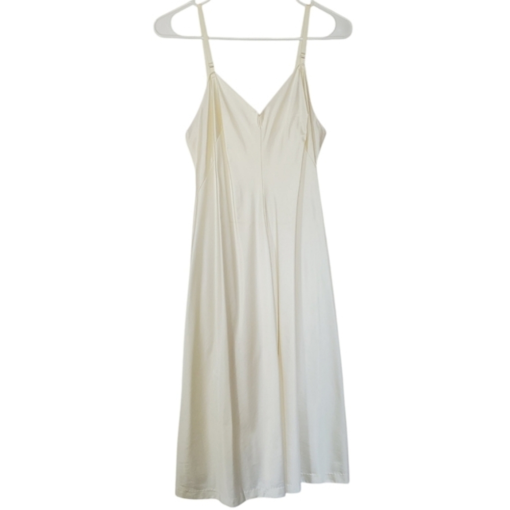 2333 * Henson Kickernick Vintage Ivory Slip Dress Midi Length Size 34
